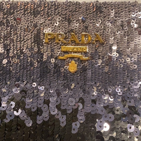Prada Multicolor Sequin Top Zip Pouch - Picture 2 of 8